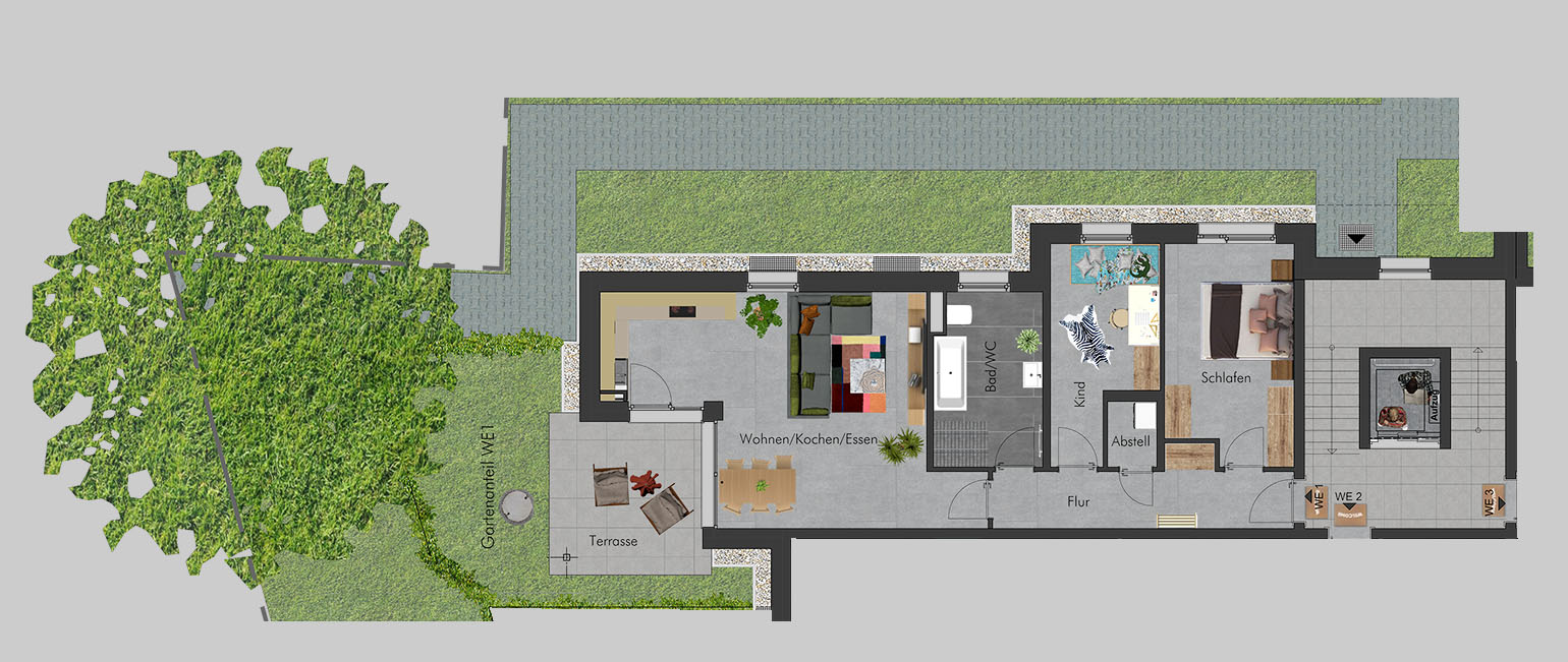 Grundriss / Lageplan Kaßbergstr. 14 WE01