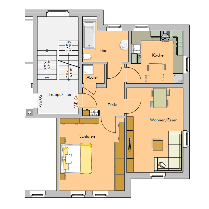 Grundriss / Lageplan Gornsdorf ABS 18 WE04